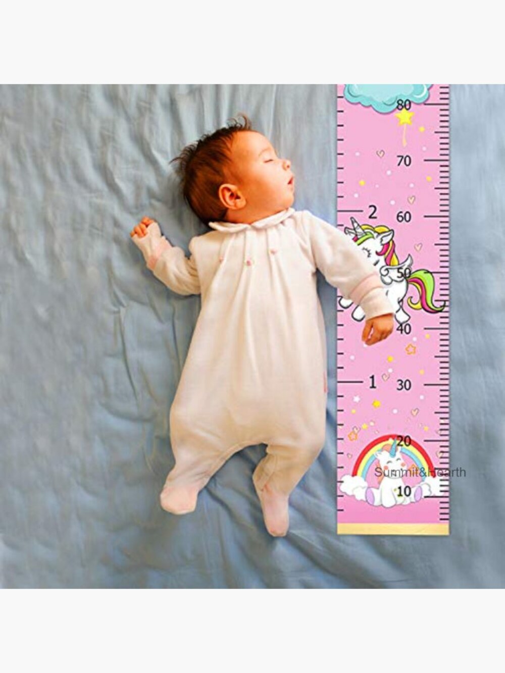 Kids Wall Growth Chart Ruler 79 Inch Removable Height Measure Canvas - Picture 2 of 5